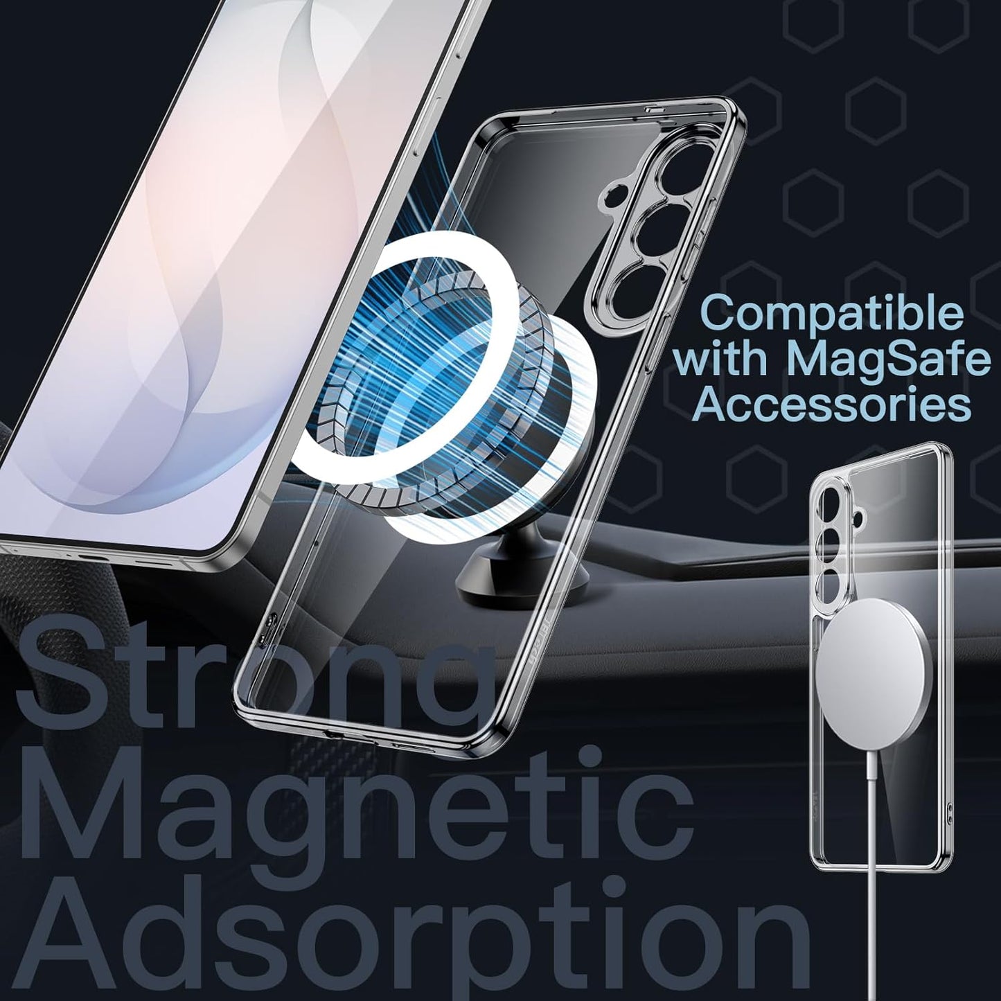 JETech Magnetic Slim Phone Case for Samsung Galaxy S26 Compatible with NEW