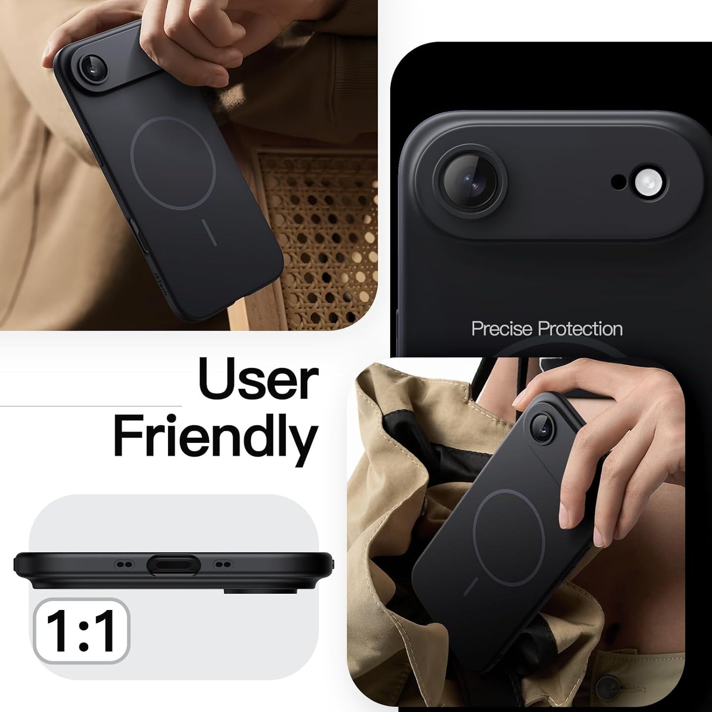 JETech Magnetic Slim Phone Case for iPhone Compatible with MagSafe NEW