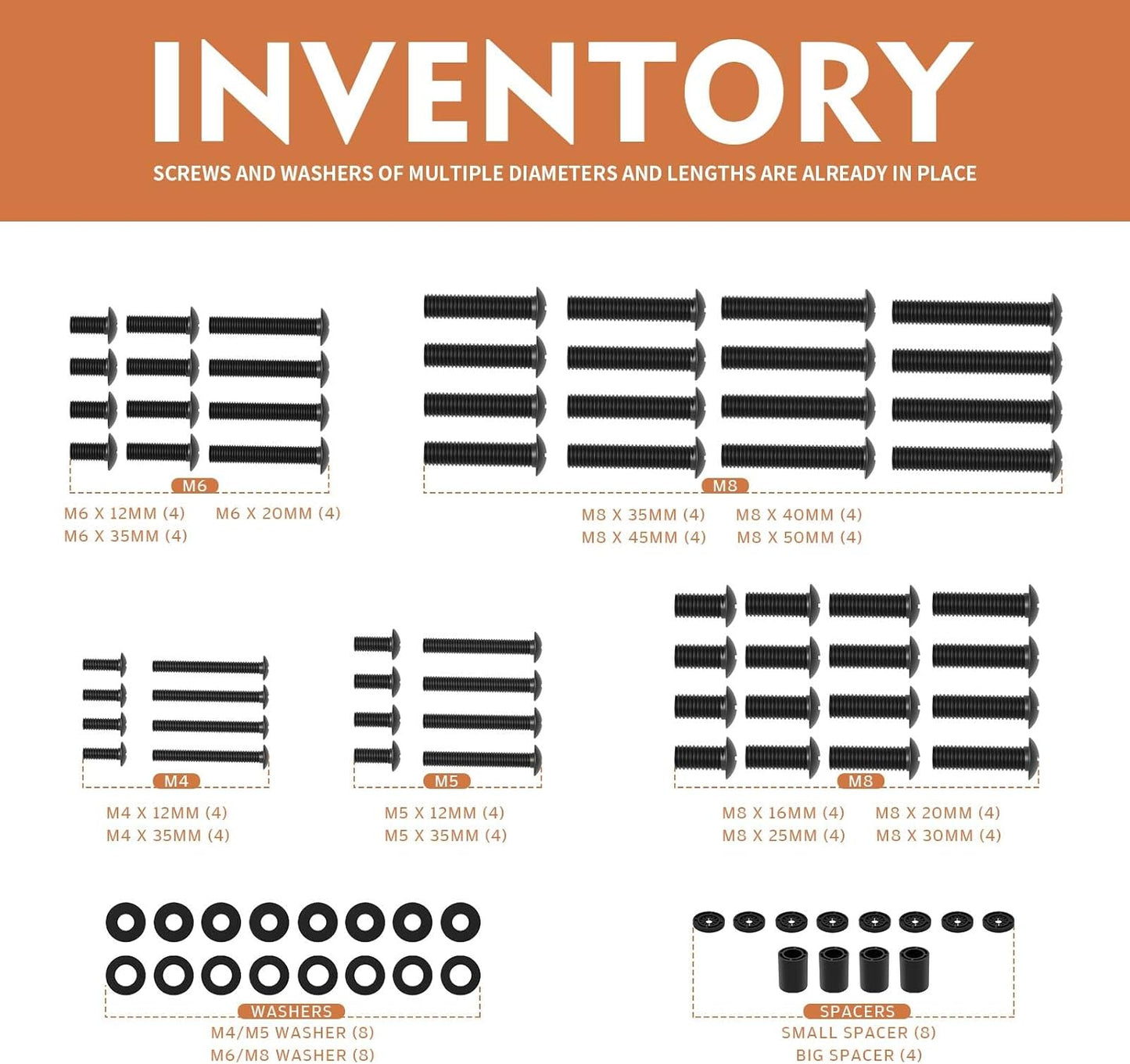 Hemudu Universal TV Installation Hardware Kit Includes Assorted Screws NEW