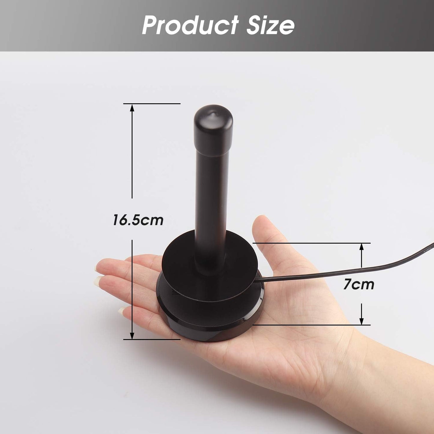 August Black Freeview HD Indoor TV Antenna for Any Room Digital Broadcast DEMO