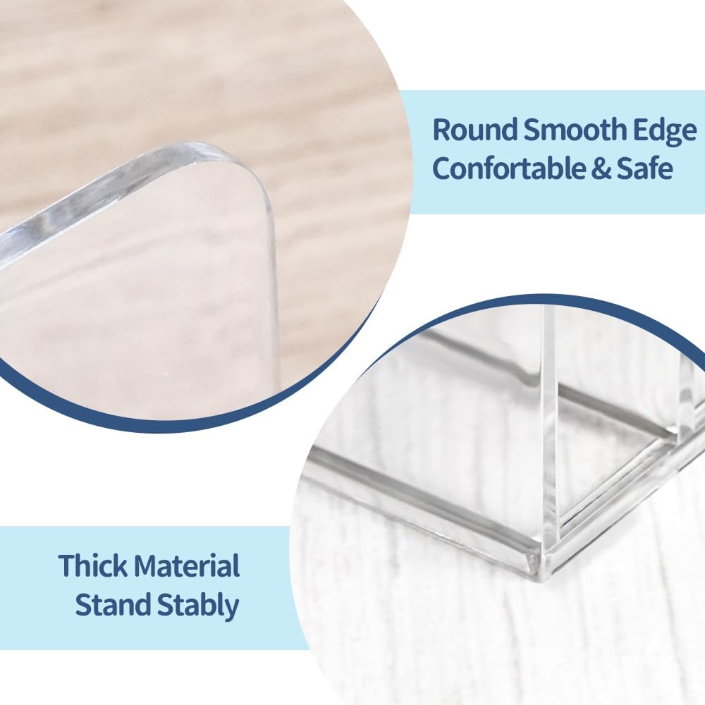 Clear Acrylic Desk Mail Organizer Letter Sorter Transparent Size 17x12.5x4cm NEW
