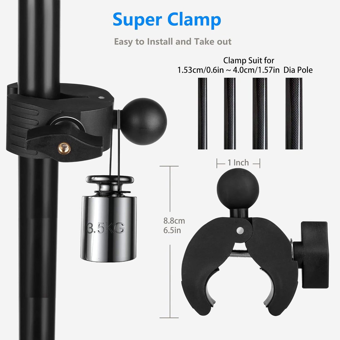 Peastrex Tablet Holder Clamp for Stationary Bike Handlebar Exercise Mount NEW