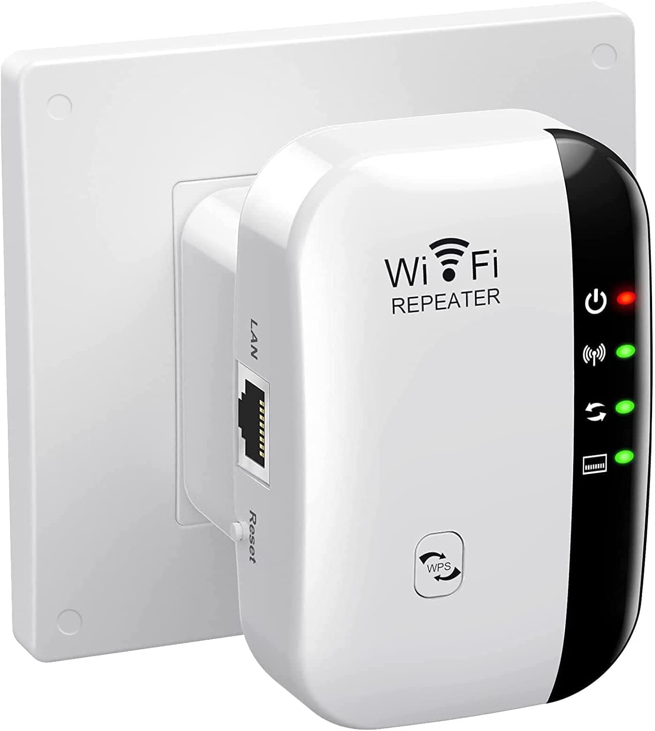 WiFi Range Extender Booster Up to 4000 sq.ft Supports 35 Devices White & DEMO