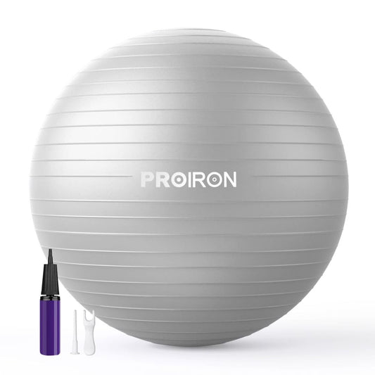 PROIRON Exercise Ball Anti-Burst Yoga Chair Quick Pump Slip Resistant Grey DEMO