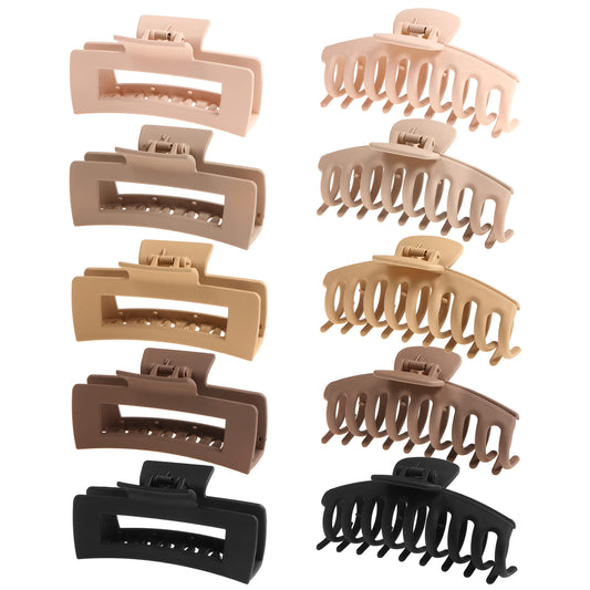 Large Claw Clips for Thick Hair Nonslip Big Accessories Brown & Black 4.4 NEW