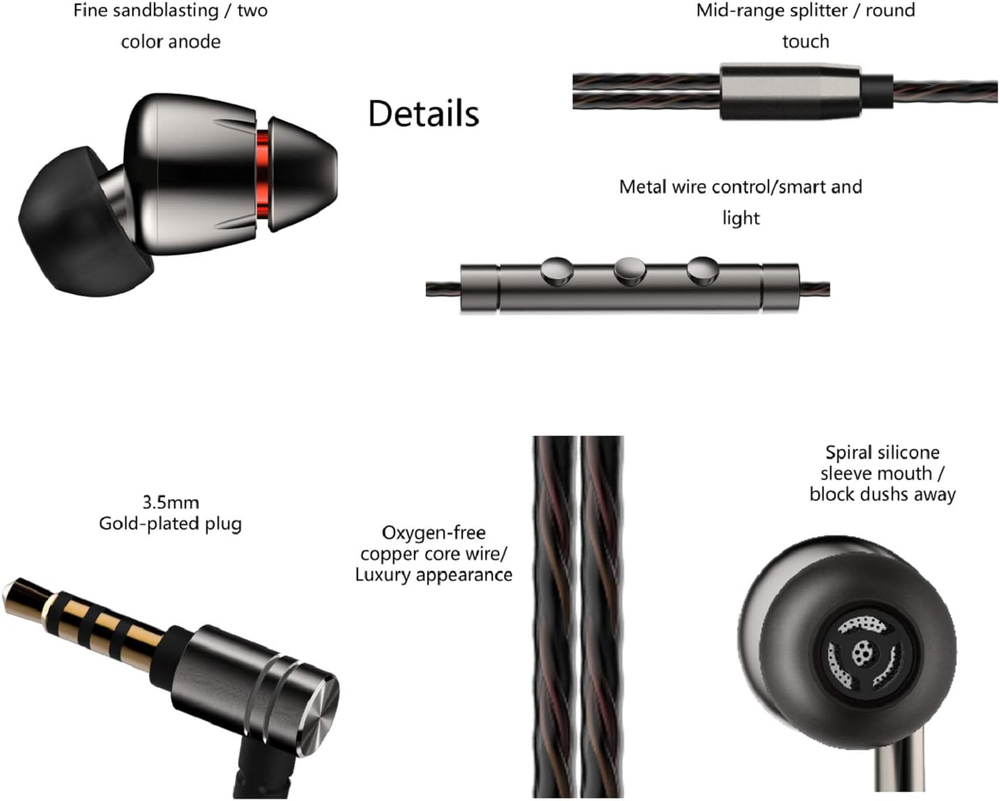 1MORE Quad Drive In-Ear Headphones Hi-Res Wired Earphones with Microphone NEW