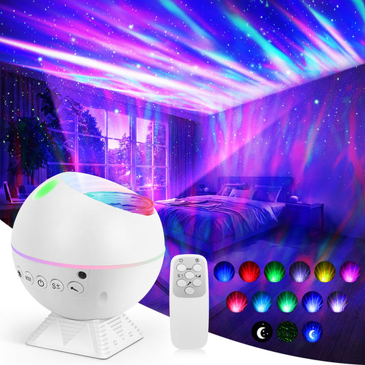 White Night Lights Projector with 162 Lighting Modes & Remote NEW