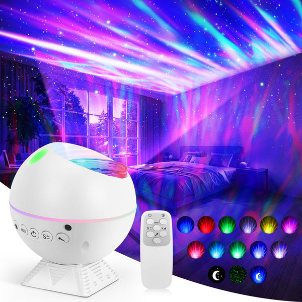 White Night Lights Projector with 162 Lighting Modes & Remote NEW