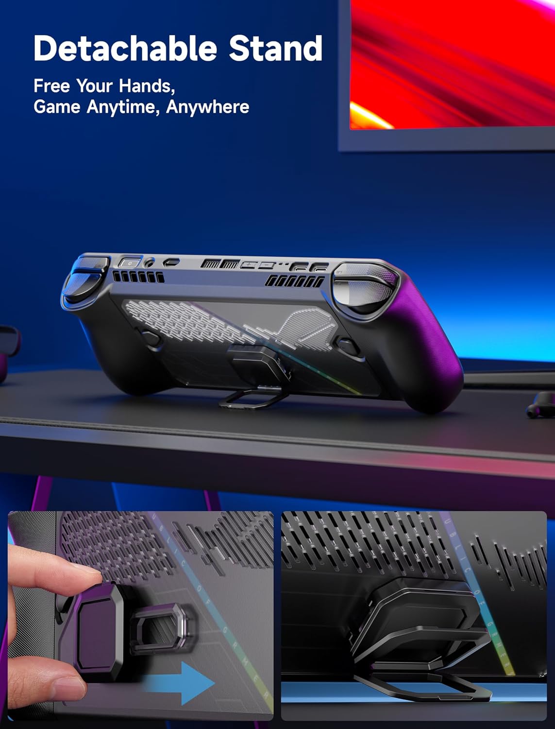 JSAUX Protective Case for ROG Ally X with Detachable Front Shell Metal NEW