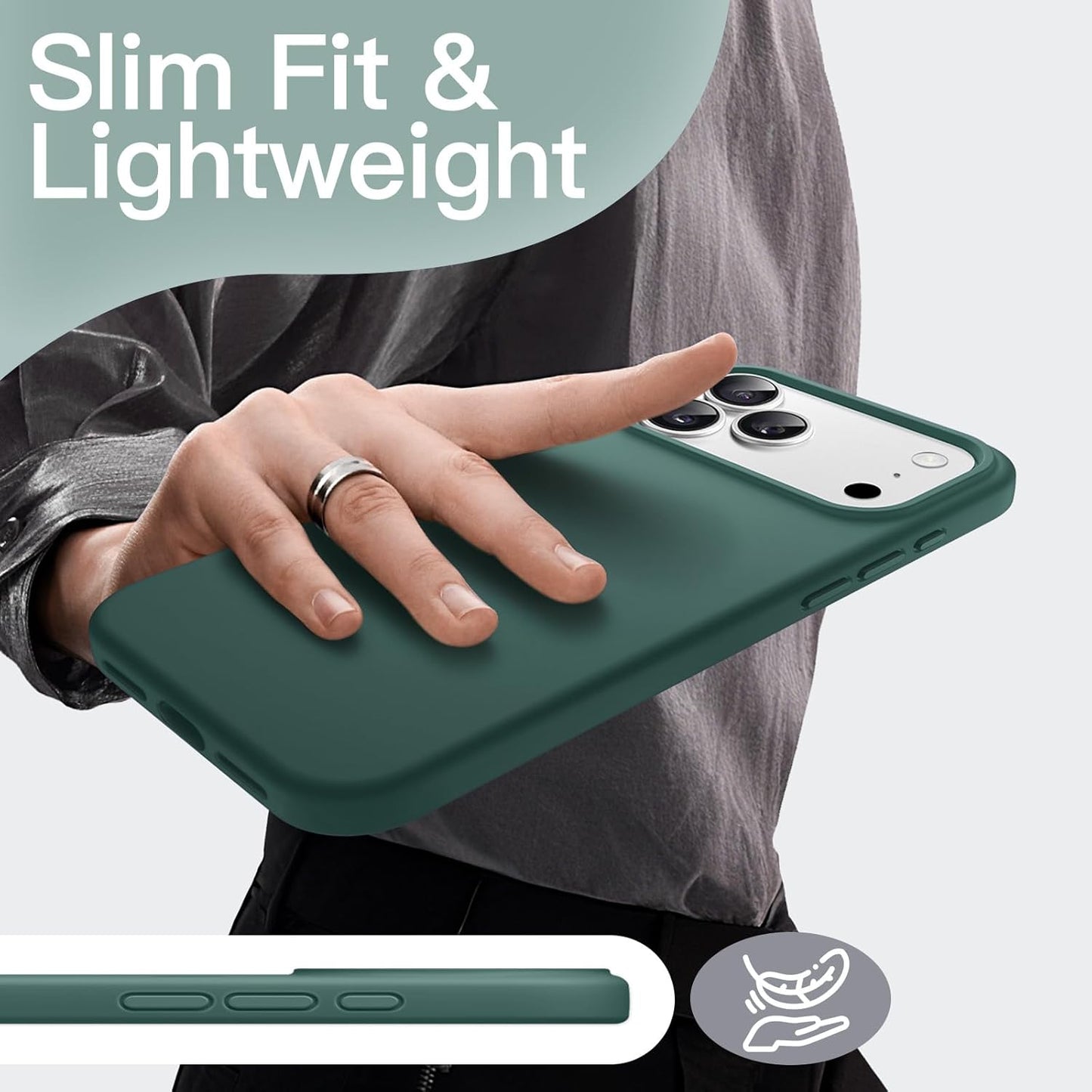 JETech Liquid Silicone Phone Case for iPhone 17 Pro Max 6.9-Inch Midnight NEW