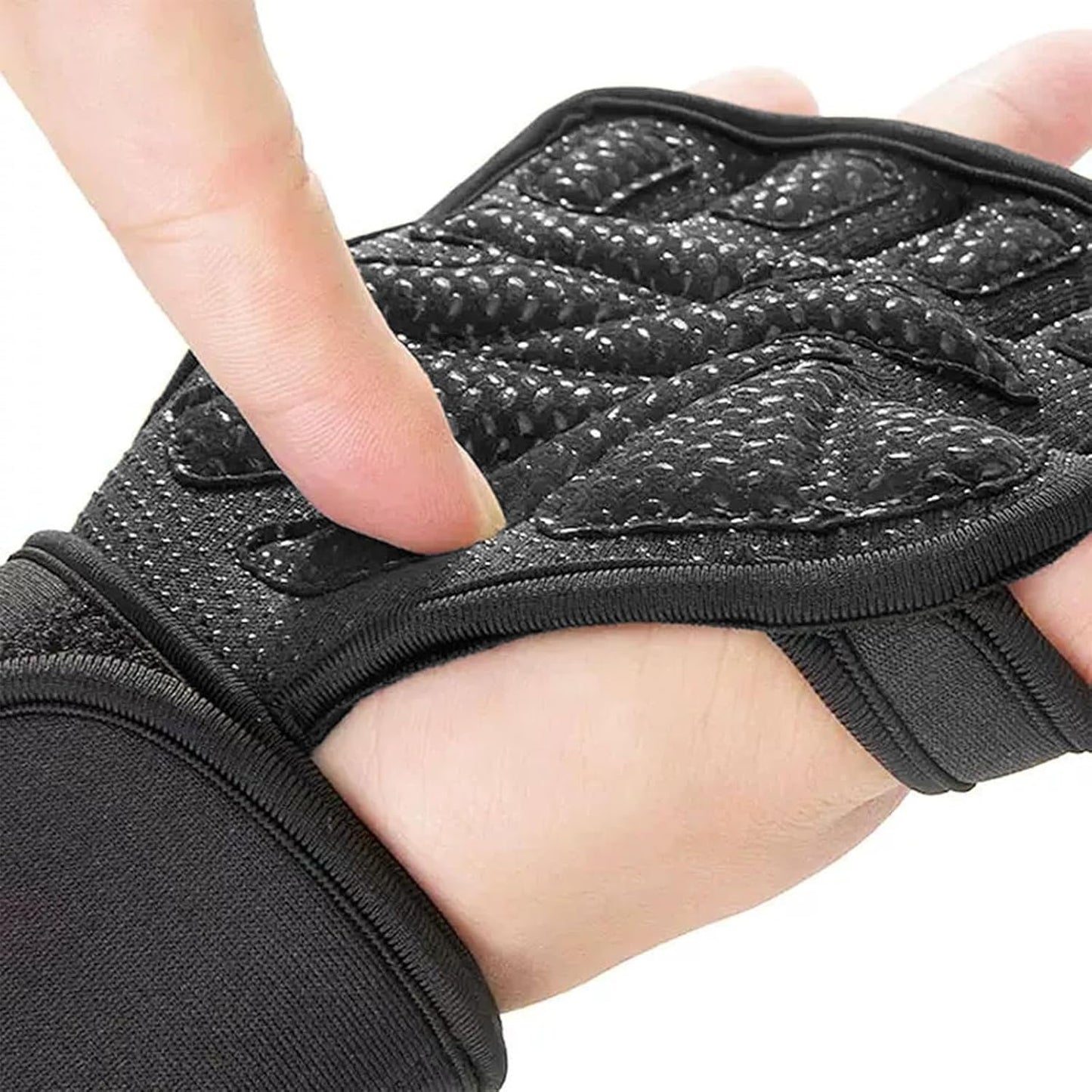 Ventilated Weight Lifting Gloves with Built-in Wrist Wraps Black Size Small NEW