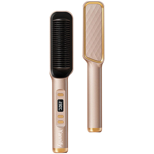 Hair Straightener Brush with Fast Heating Ceramic PTC Rose Gold One Size DEMO