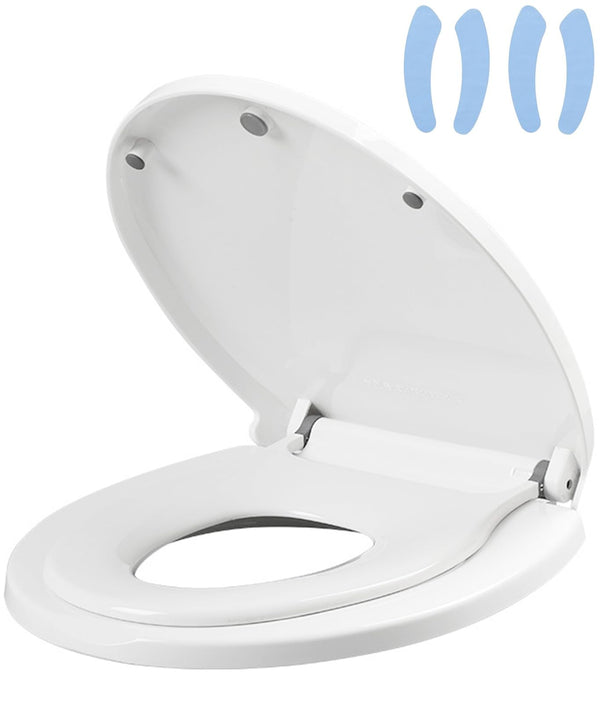 RUNTOO MU Seats 2-in-1 Family Toilet Seat with Built-in Potty Training White NEW