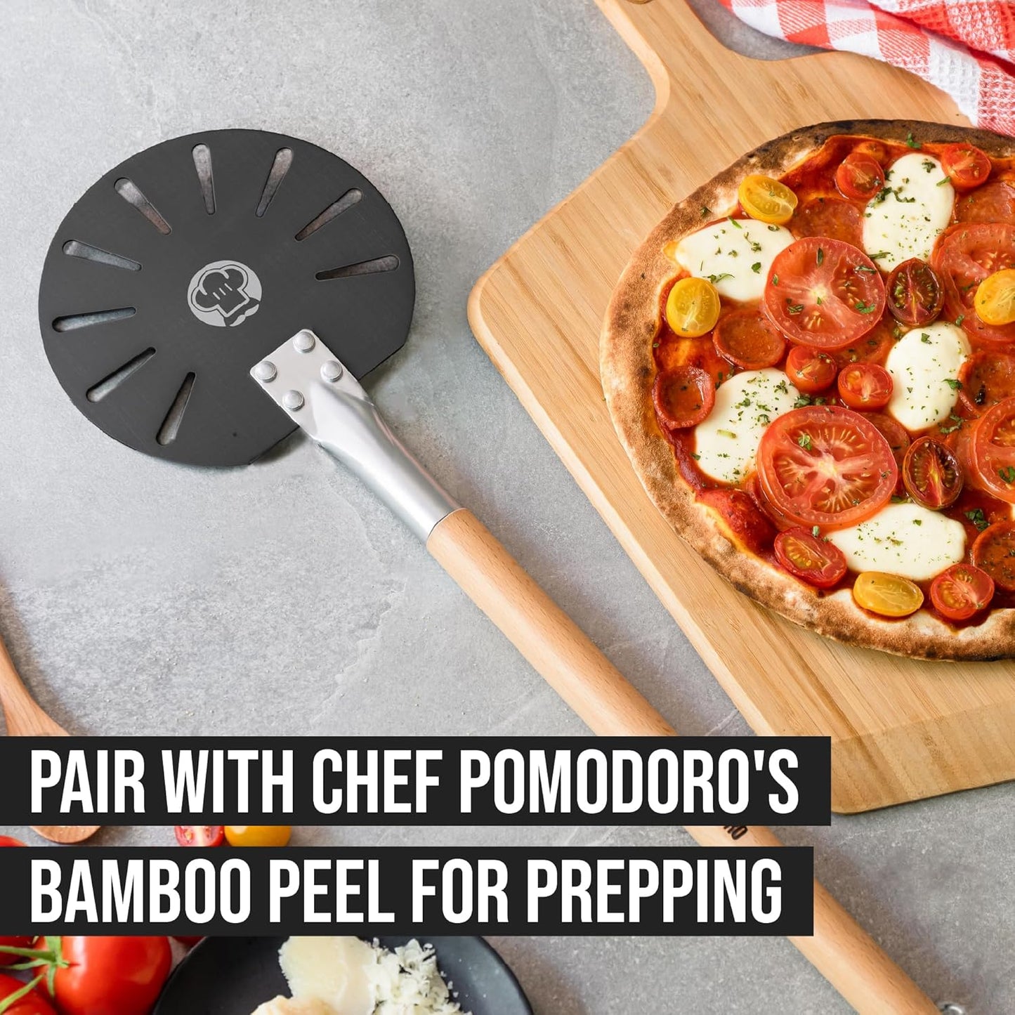 Chef Pomodoro Peelers Aluminum Pizza Peel with Detachable Handle - Peeler NEW