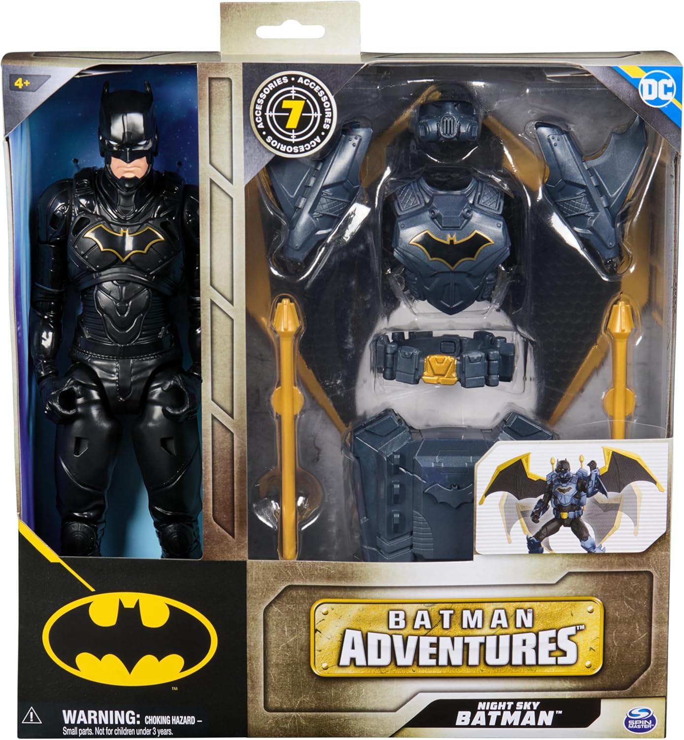 Spin Master 12-Inch Multicolor Batman Action Figure with Expandable Wings DEMO