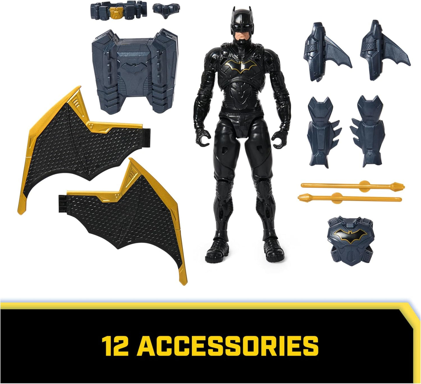 Spin Master 12-Inch Multicolor Batman Action Figure with Expandable Wings DEMO