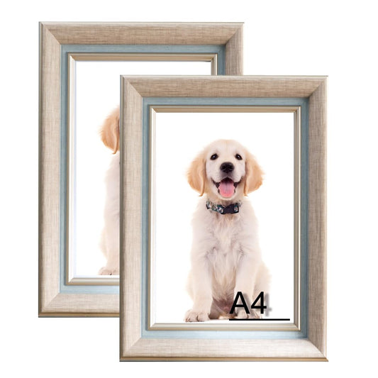 FALAZAR A4 Flax Blue Picture Frames Wall & Tabletop Decor for Photos 2 Pack NEW
