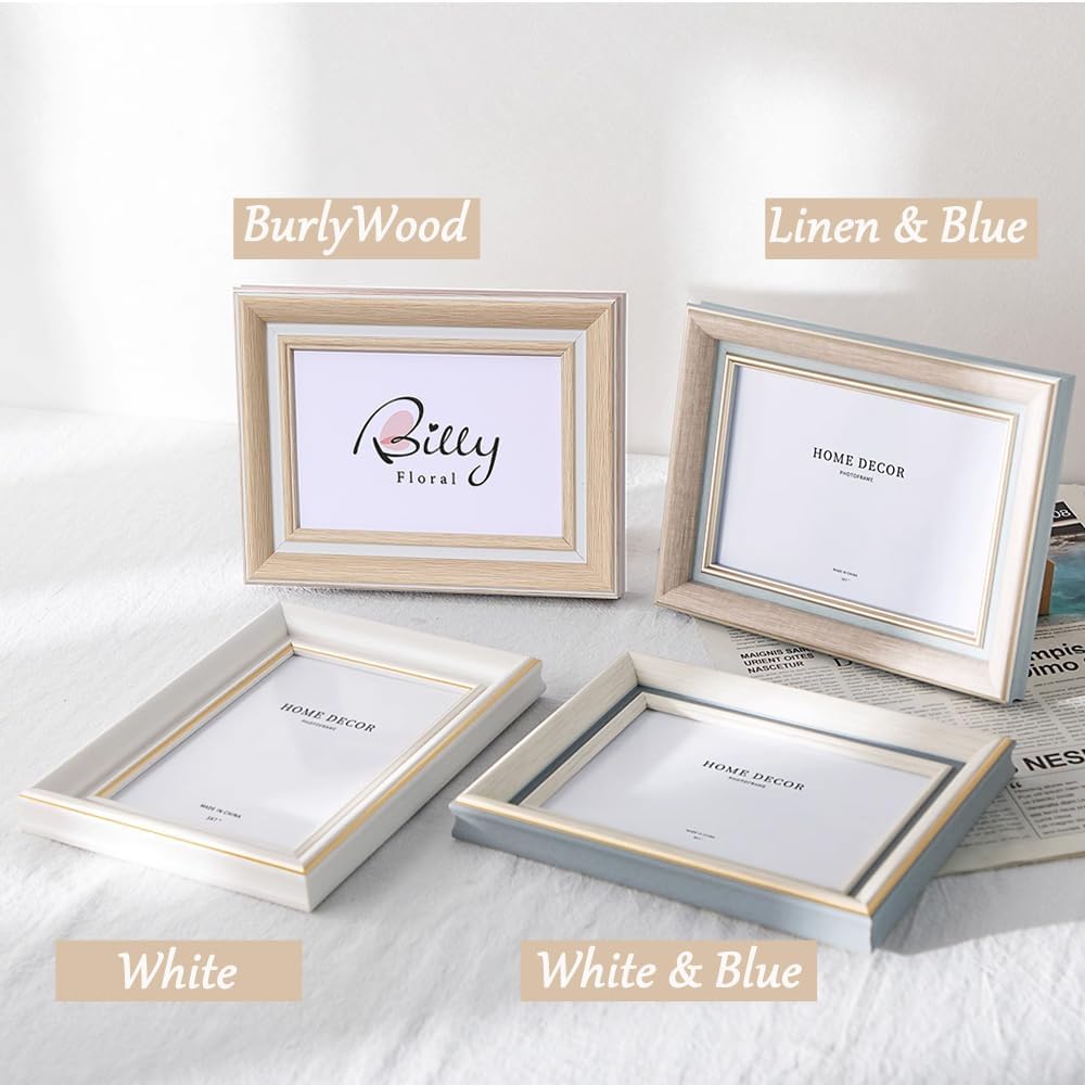 FALAZAR A4 Flax Blue Picture Frames Wall & Tabletop Decor for Photos 2 Pack NEW