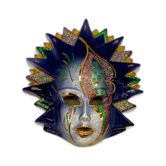Handpainted Decorative Multicoloured Ceramic Carnival Mask Wall Art Decor