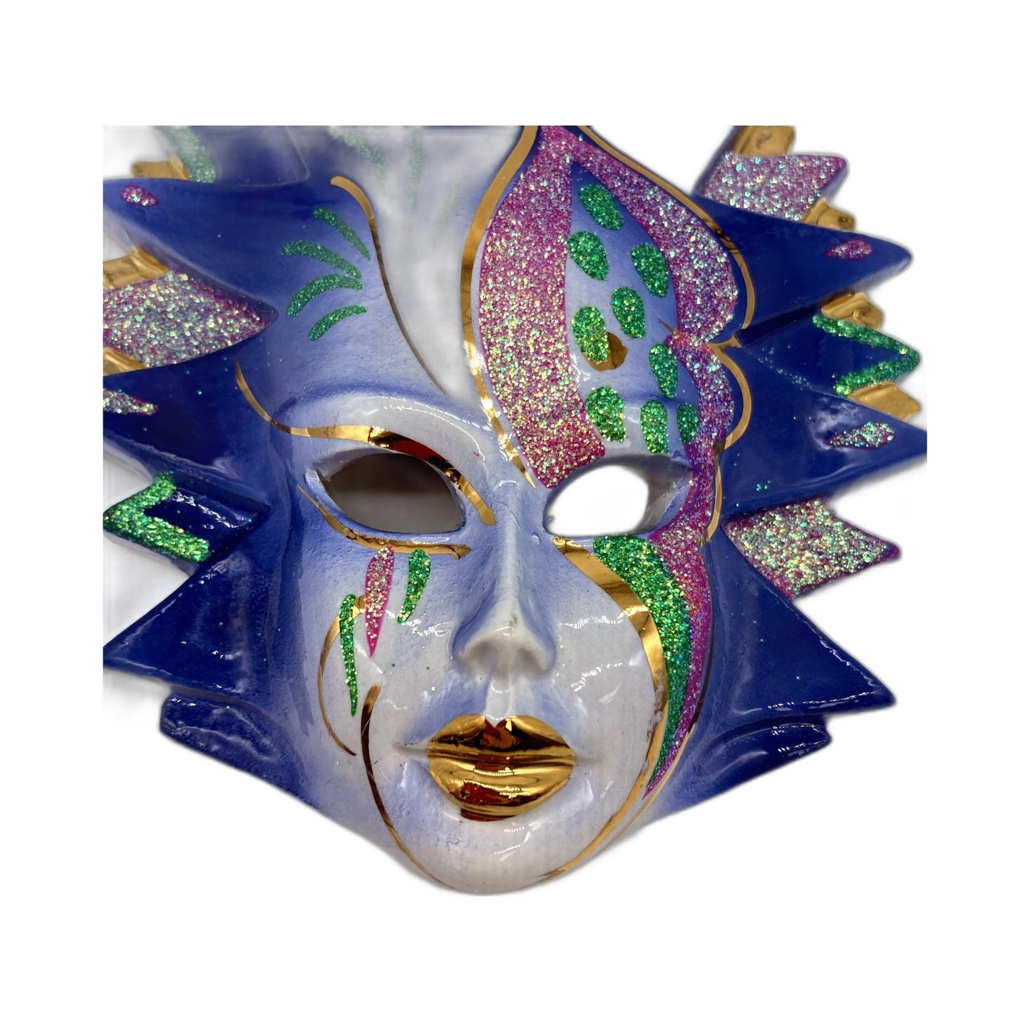Handpainted Decorative Multicoloured Ceramic Carnival Mask Wall Art Decor