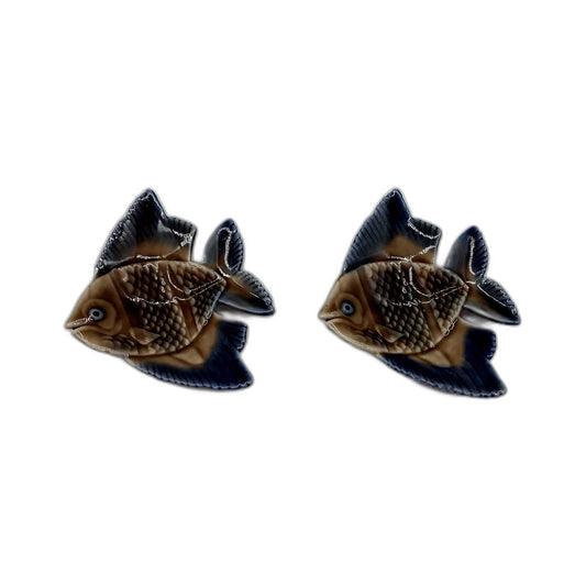 VINTAGE Wade Porcelain Ceramic 2 x Fish Small Dishes Decorative Decor 
