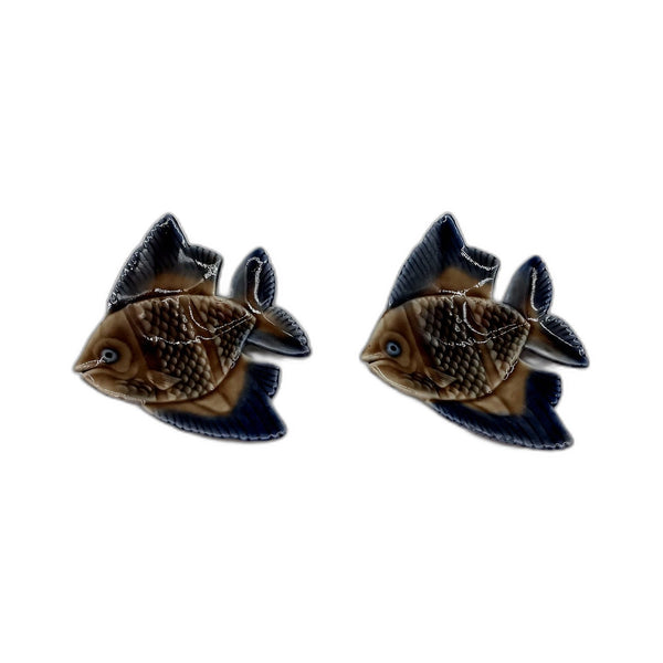 VINTAGE Wade Porcelain Ceramic 2 x Fish Small Dishes Decorative Decor 