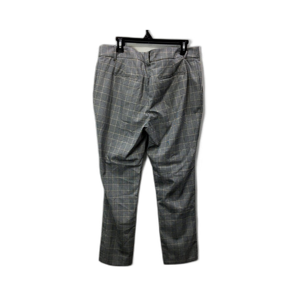 Forever Slim Fit Pants Womens New Slim Fit Grey Camel Check Pants Size 14 NEW