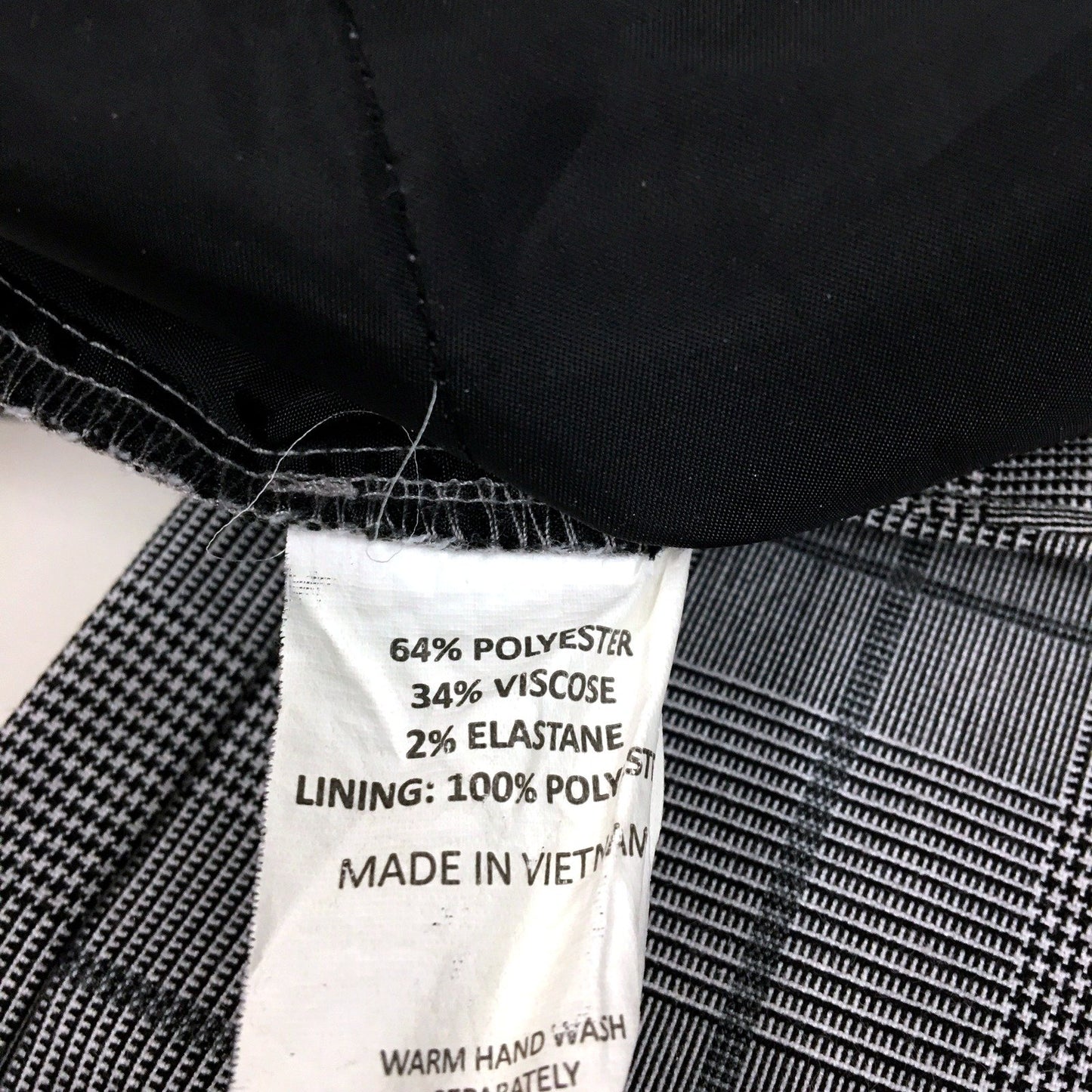 Tokito Womens Gray Plaid Trousers - Comfortable Fit Size 8