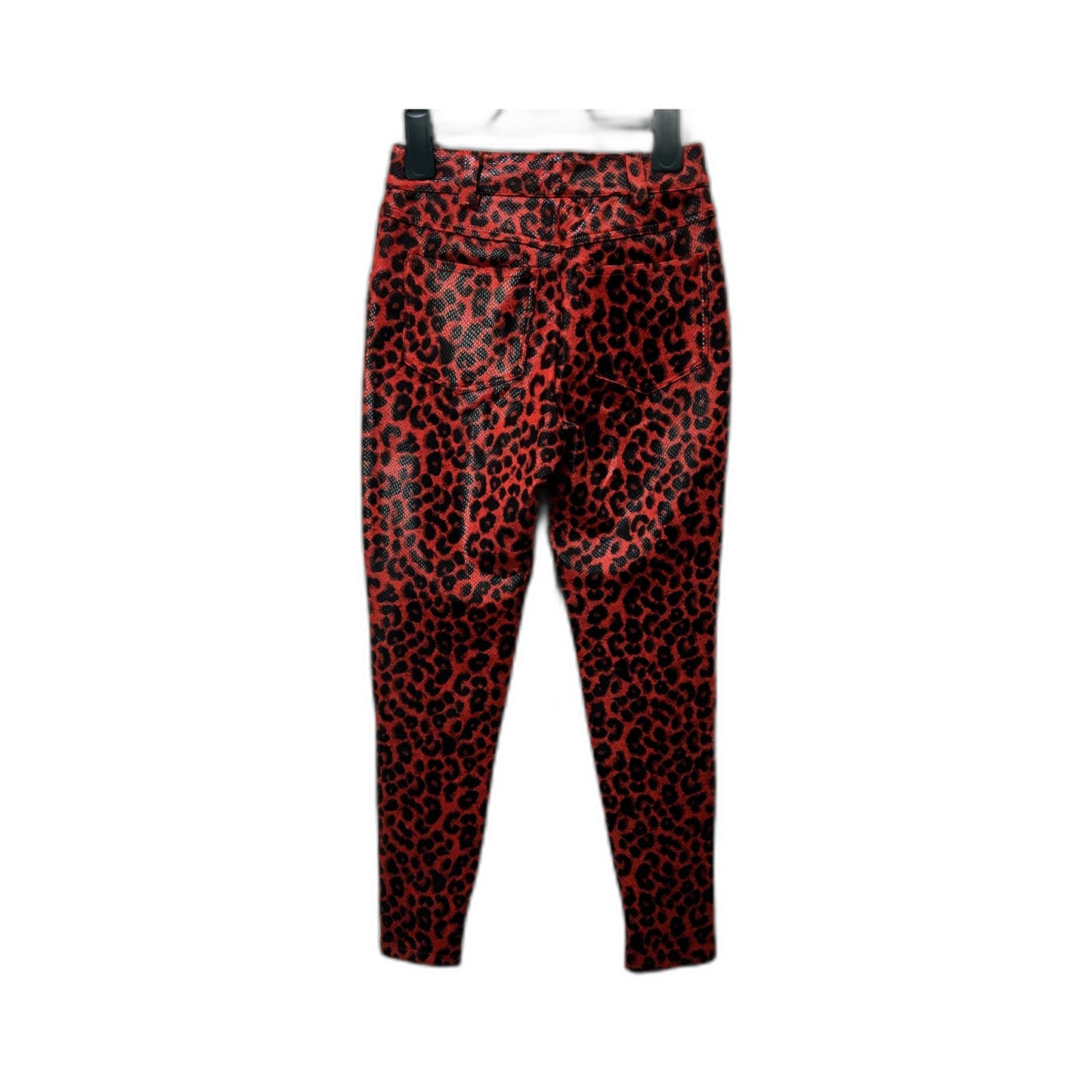 Jagger & Stone Womens Leopard Print Pants Drawstring Waist Comfortable Size 8