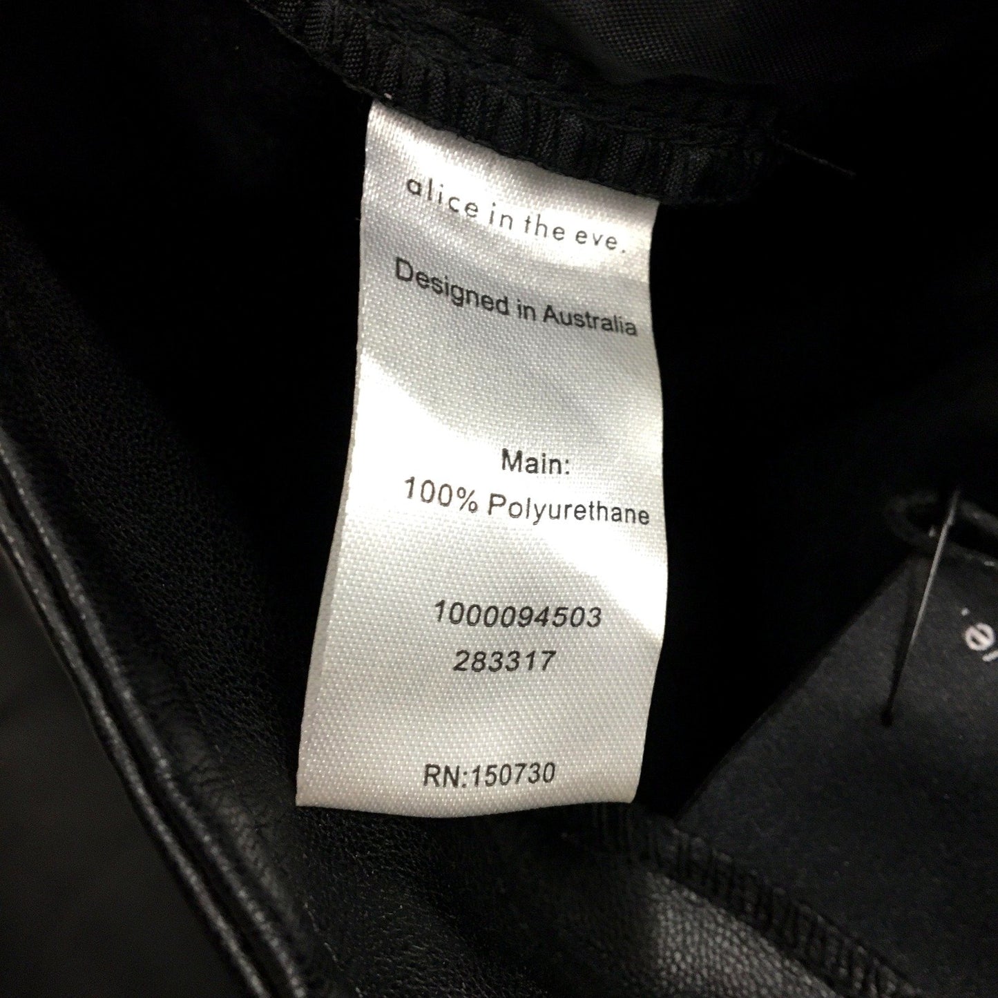 Alice in the eve. Womens Polyurethane Pants High Waisted Pleated Black Size 2XL NEW