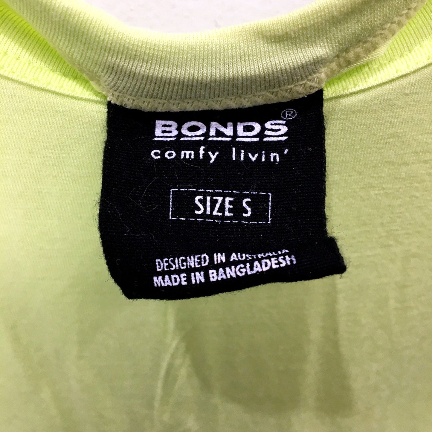Bonds Womens Sleeveless Tank Top Sleeveless Neon Green Tank Top - Size S