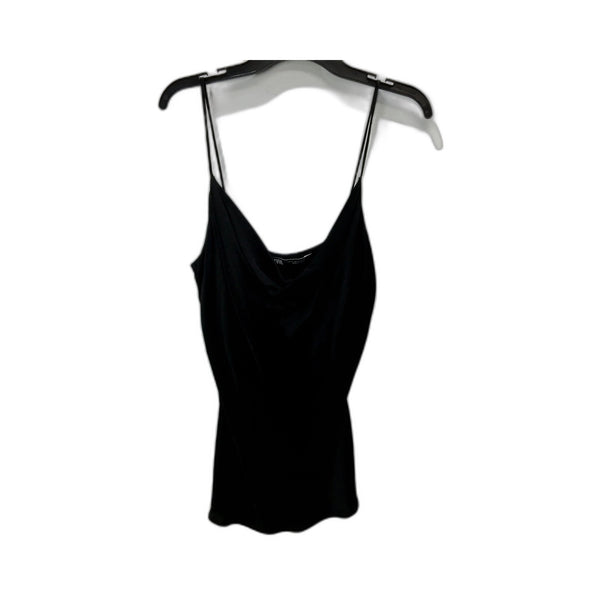 Zara Womens Camisole Tank Top Versatile Sleeveless Blouse Black Size Small