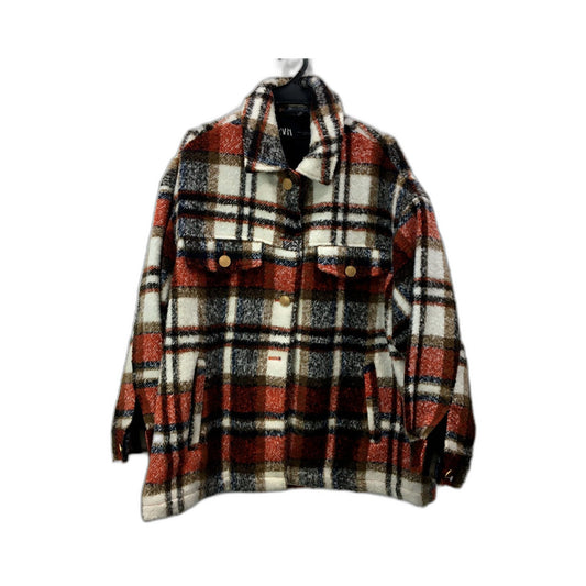 Zara Womens Plaid Jacket Wool Blend Warm Comfortable Multi Color Size XL