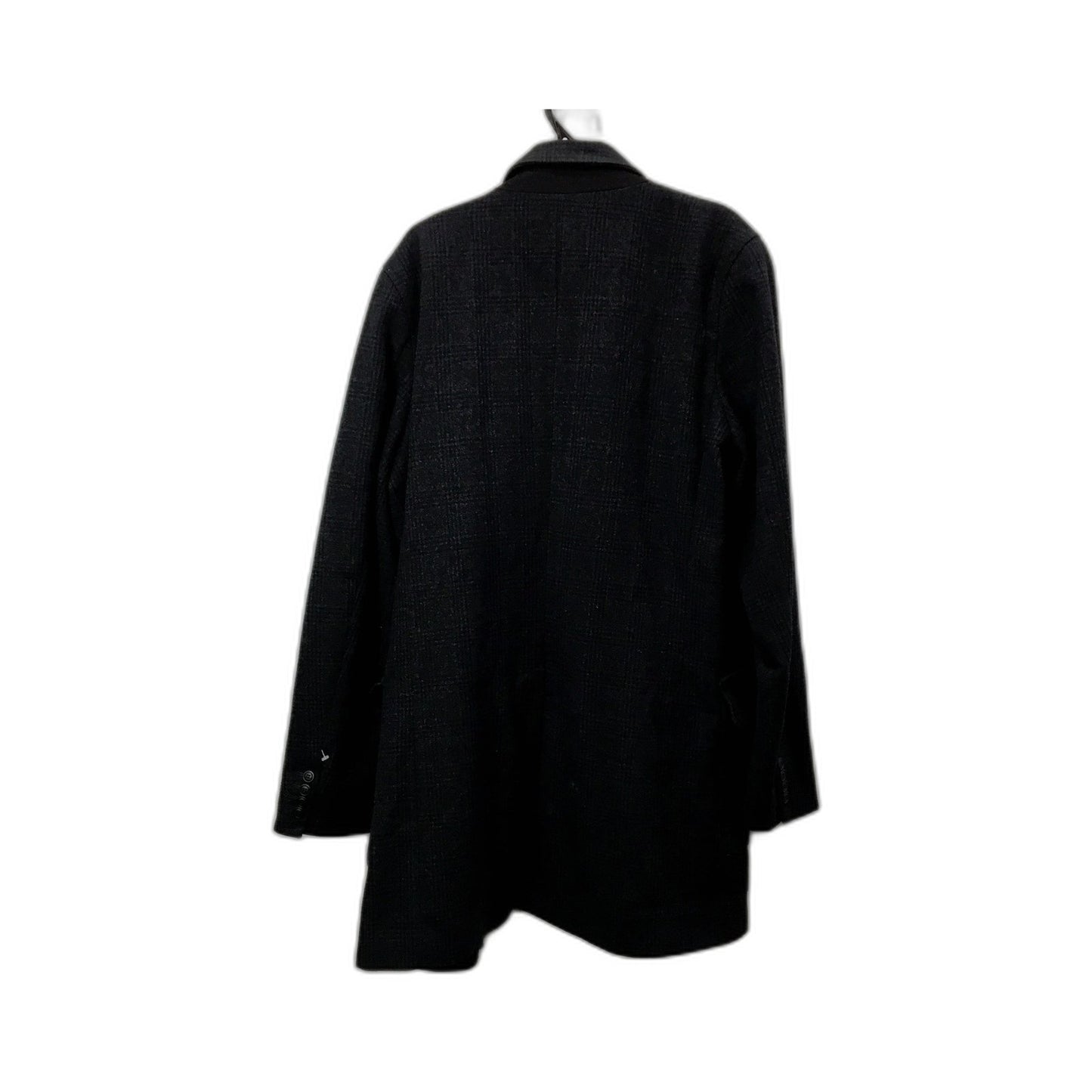 Burton Mens Wool Coat - Black Warm Winter Jacket for Large Size