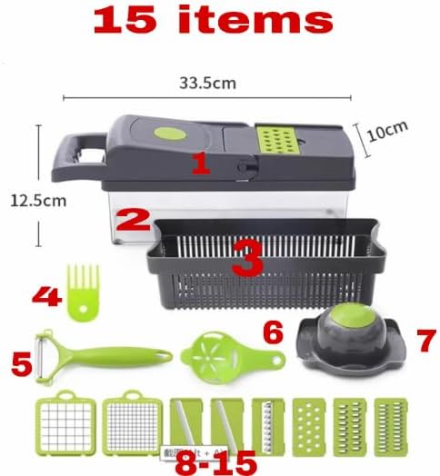 Kitchen Ideas 15-in-1 Professional Food Chopper Multifunction Vegetable NEW