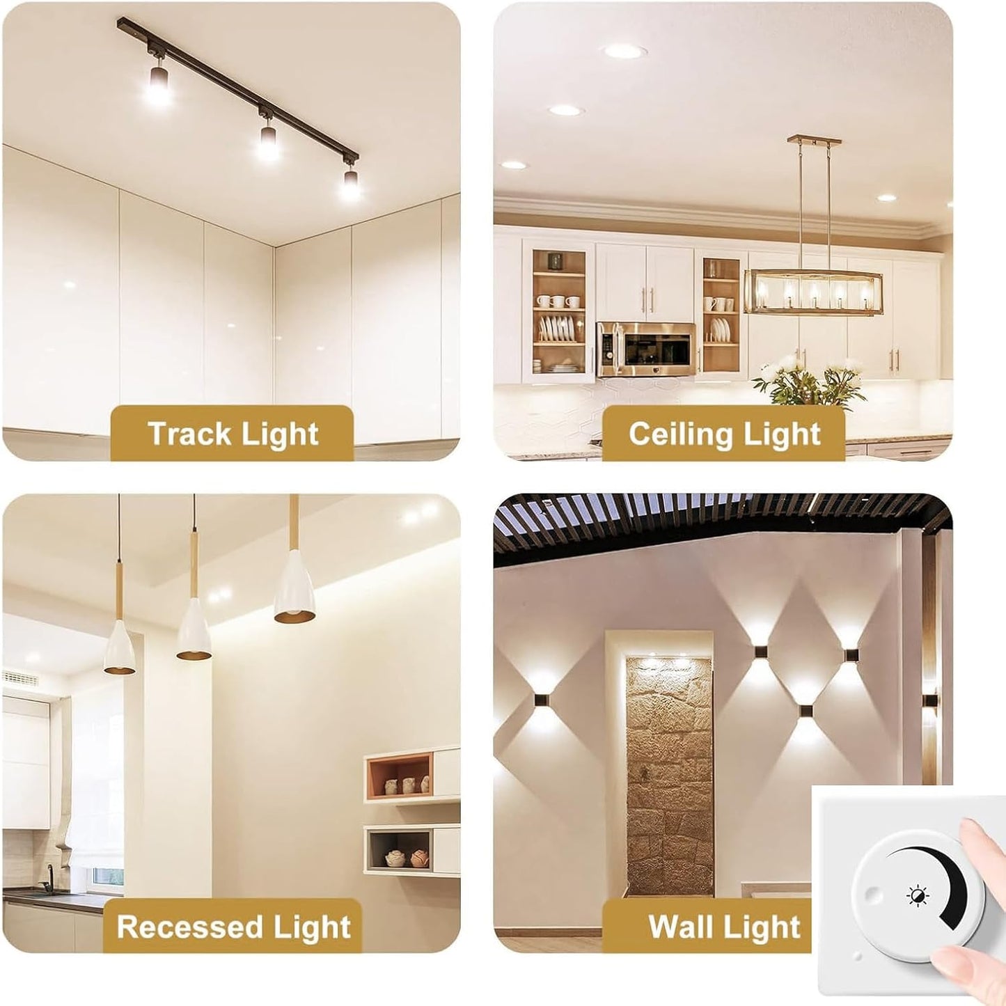 Noger 4000K Natural White Dimmable LED Light Bulbs, 10 Pack, 60W Equivalent DEMO