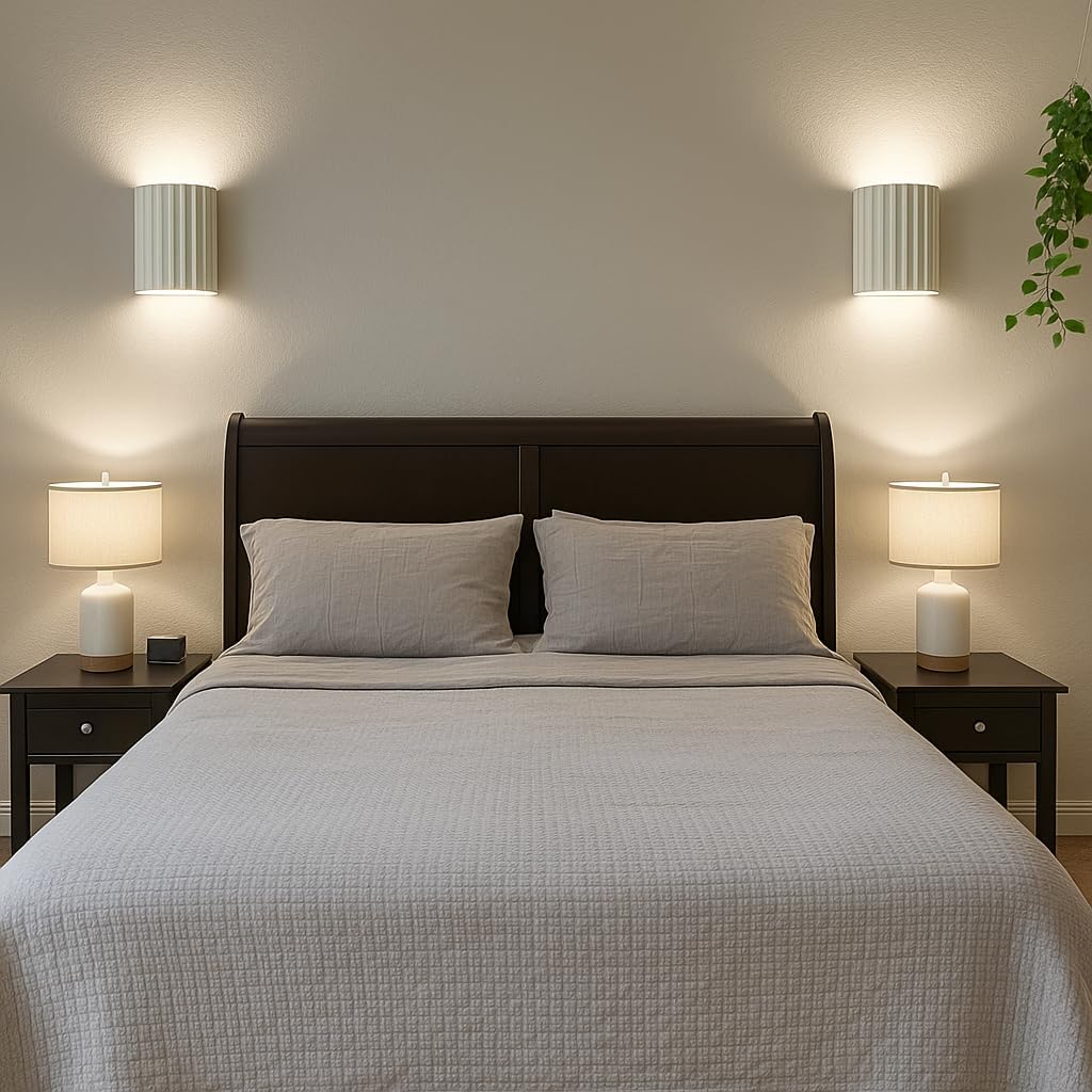 Green Wall Lighting Fixture Up and Down Indoor Ripple Texture NEW