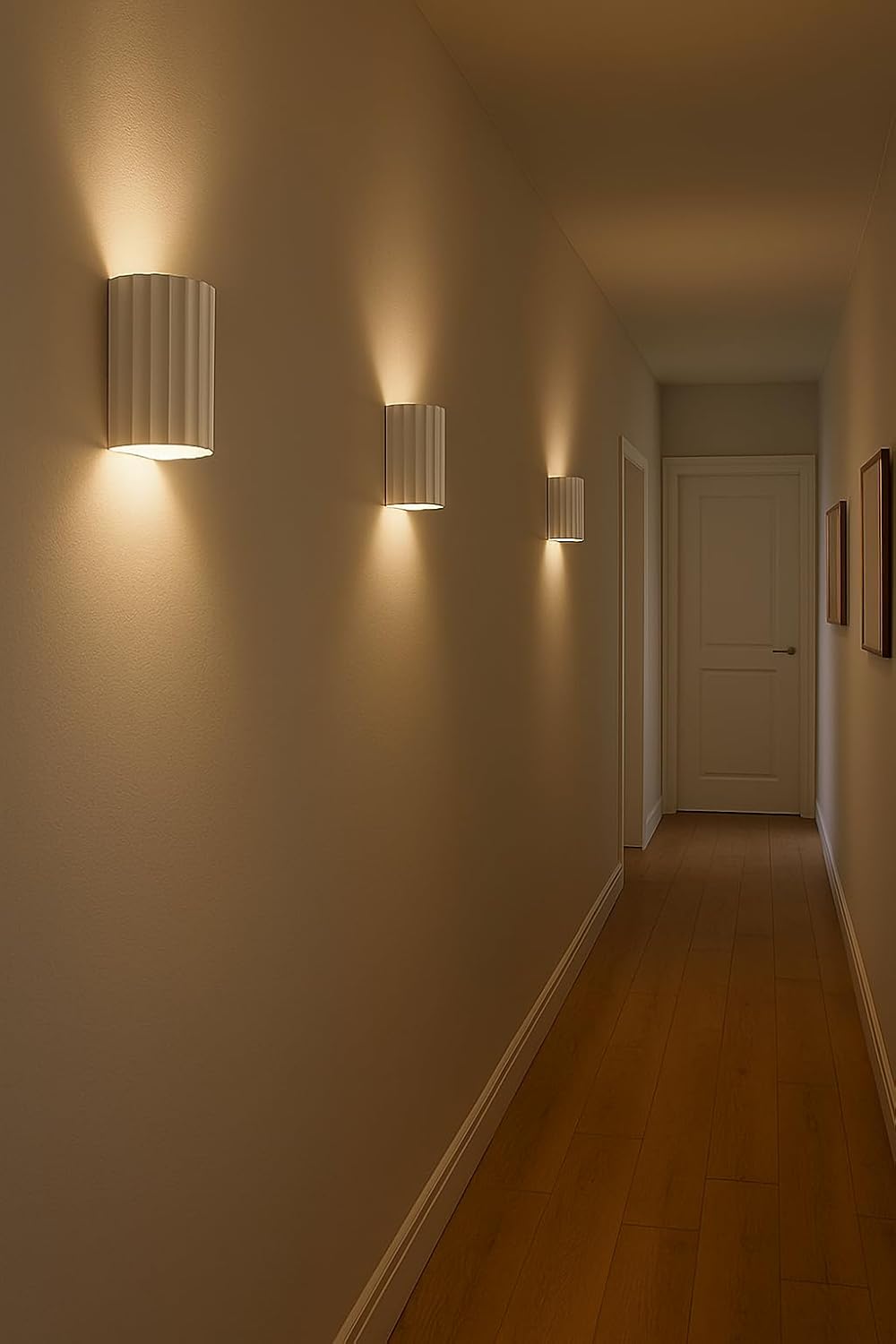 Green Wall Lighting Fixture Up and Down Indoor Ripple Texture NEW