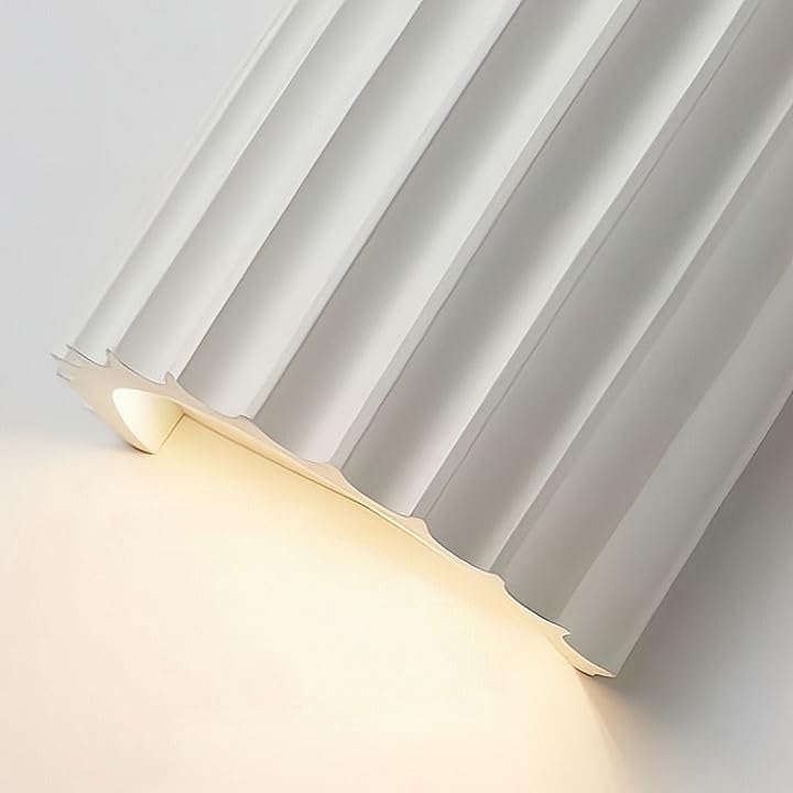 Green Wall Lighting Fixture Up and Down Indoor Ripple Texture NEW