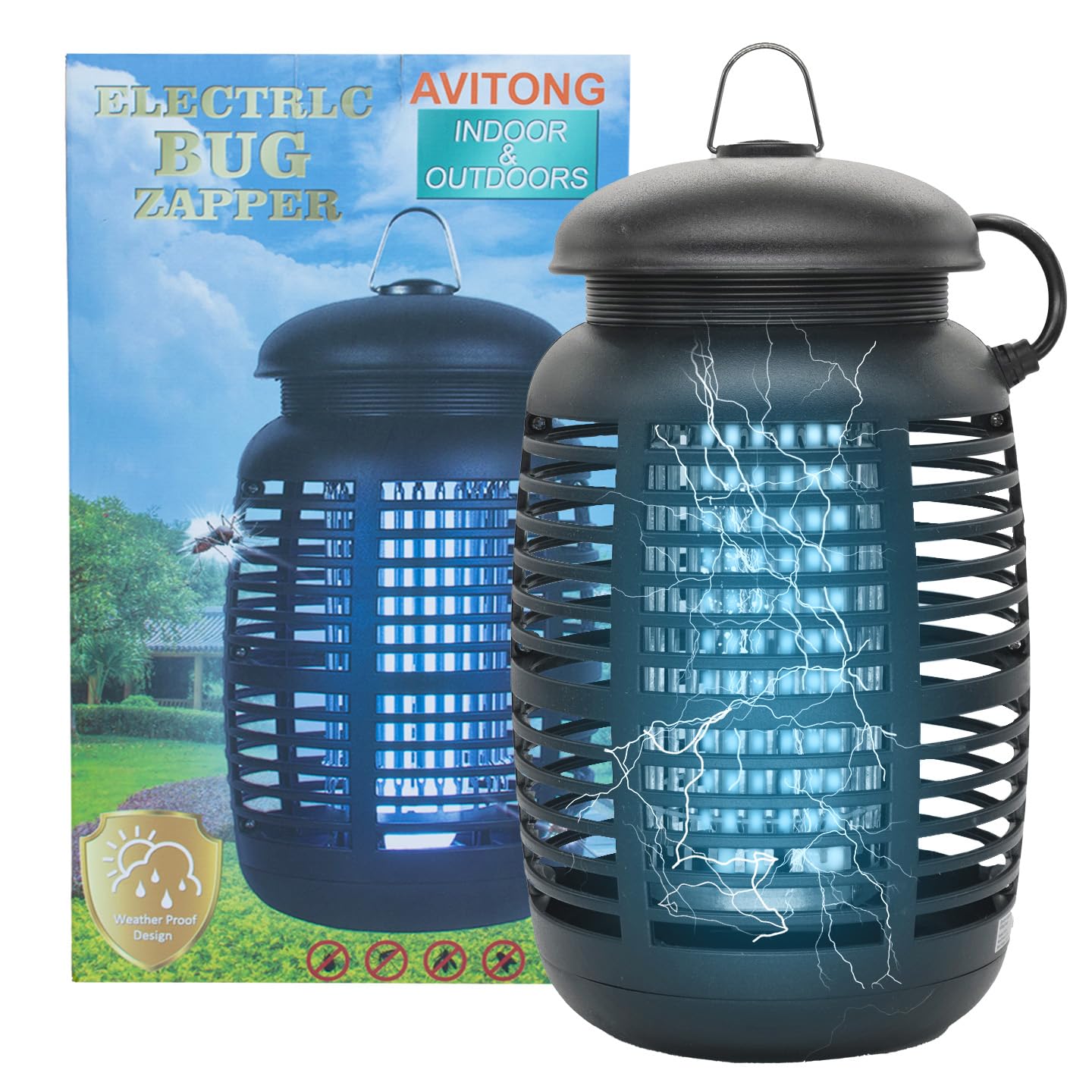 avitong Pro 4200V Electric Bug Zapper Outdoor Mosquito Killer Effective DEMO