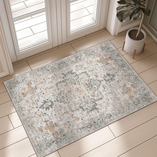 HAOLEYAO Area Rugs for Living Room Vintage Taupe Rug 60 x 90 cm NEW