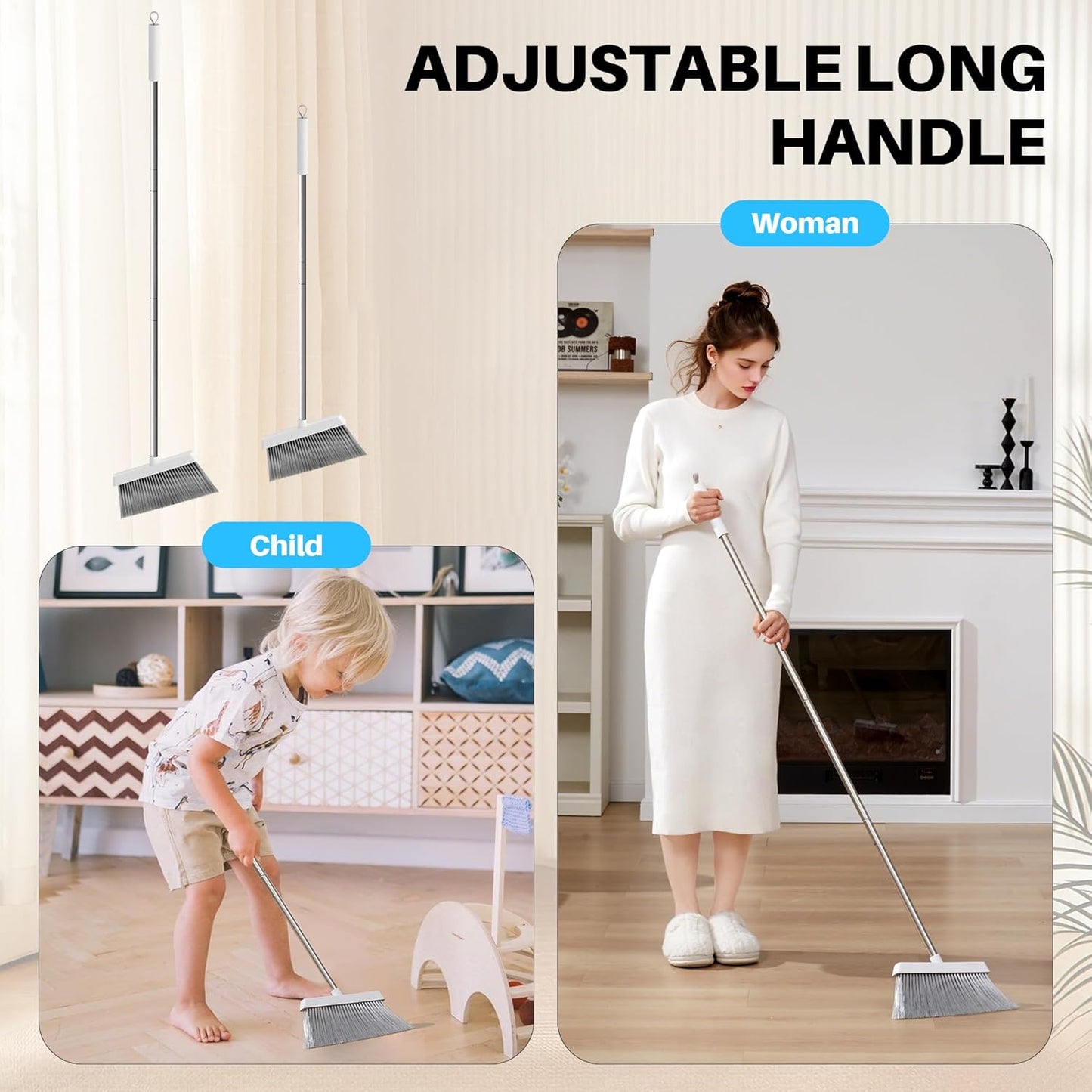 JOYMOOP Upright Sweeping Parts & Accessories Stand Up Broom with Built-in NEW