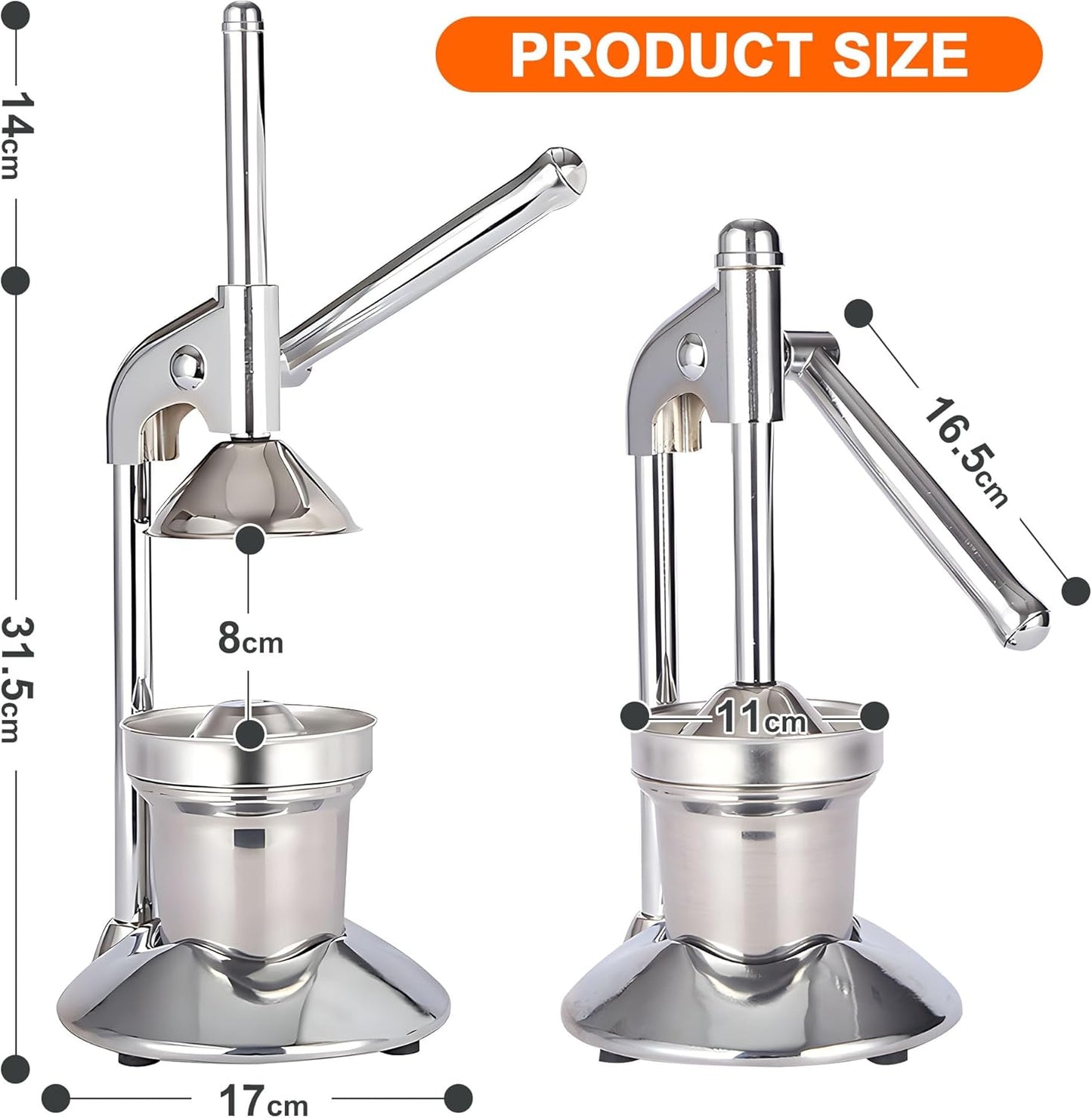 Aumerage Manual Manual Juicers Juicer Hand Press Juice Presser Easy to Clean