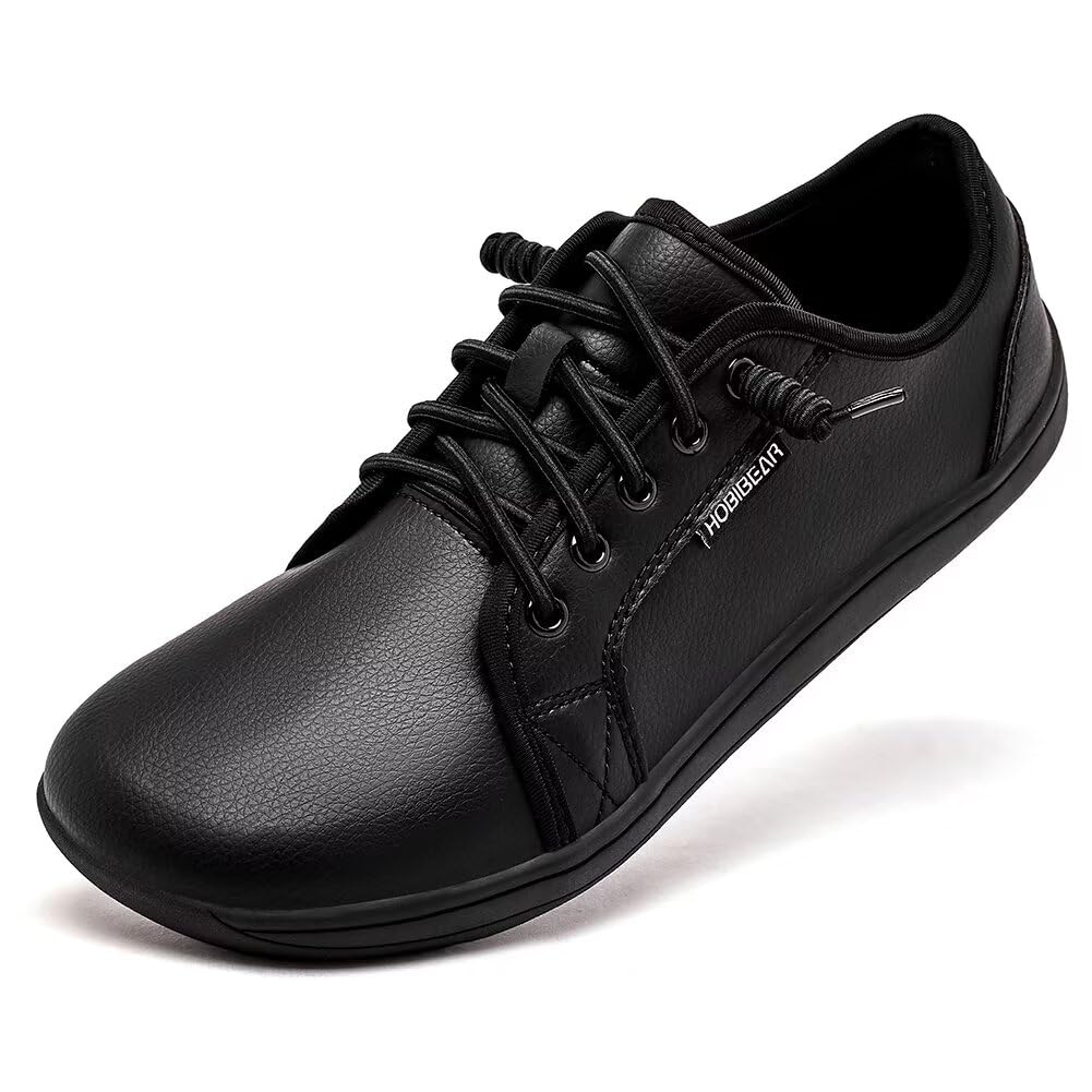 HOBIBEAR Slip On Wide Barefoot Sneakers Zero Drop Minimalist Black Sz 39 EUR NEW