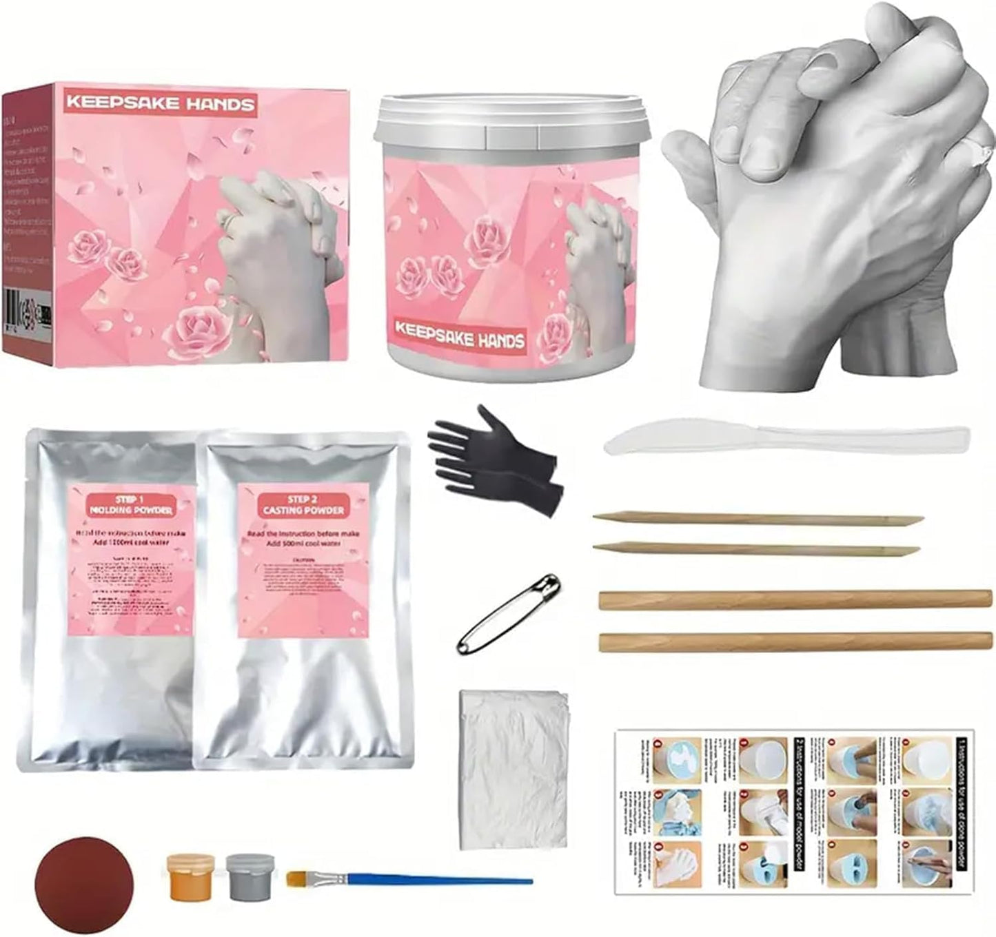 PhosElpida Keepsake DIY Plaster Statue Cast Kit Wedding Casting & Printing NEW