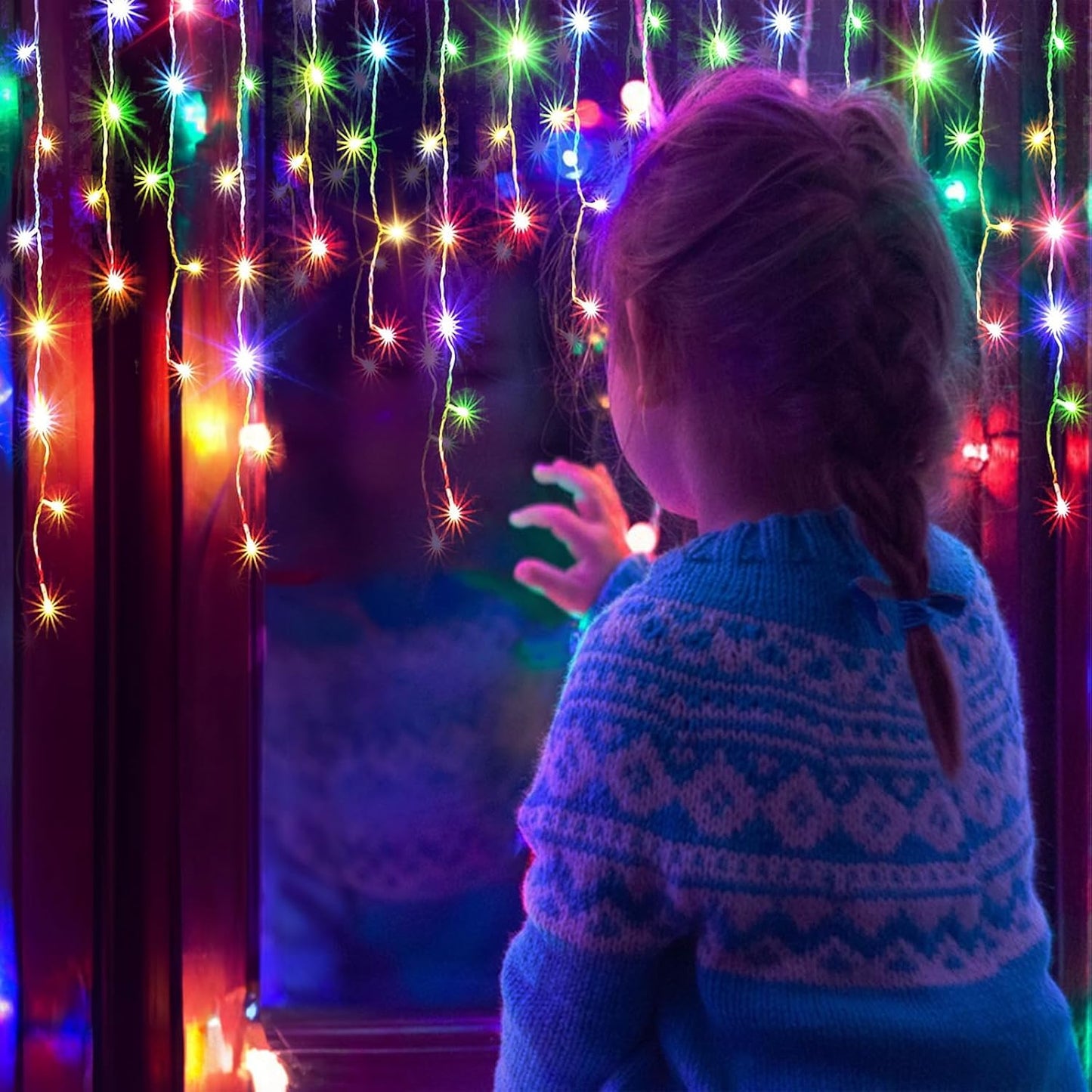 TRWYMZ Multicolor Indoor-Outdoor Icicle Lights Outdoor Version 75 Bulbs NEW