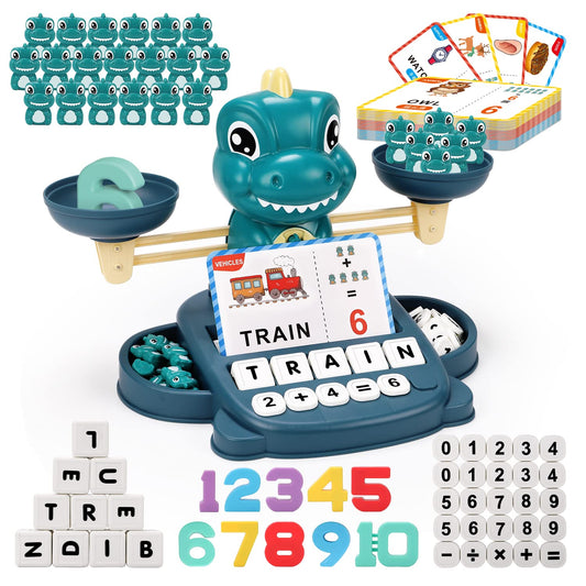 Qizebaby Kids Learning Toy Set Dinosaur Balance Counting Educational Playset NEW