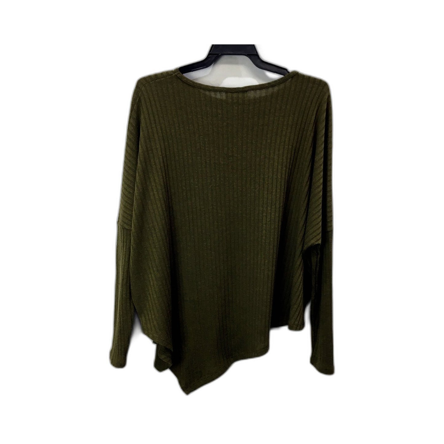 Seed Heritage Womens Ribbed Knit Pullover Sweater in Olive Green, XS Size
