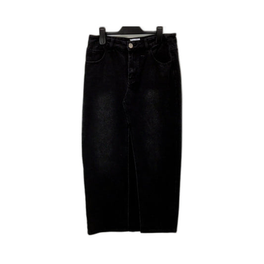 SNDYS Womens Denim Skirt Black Ripped Distressed Design Cotton Size M/10 NEW
