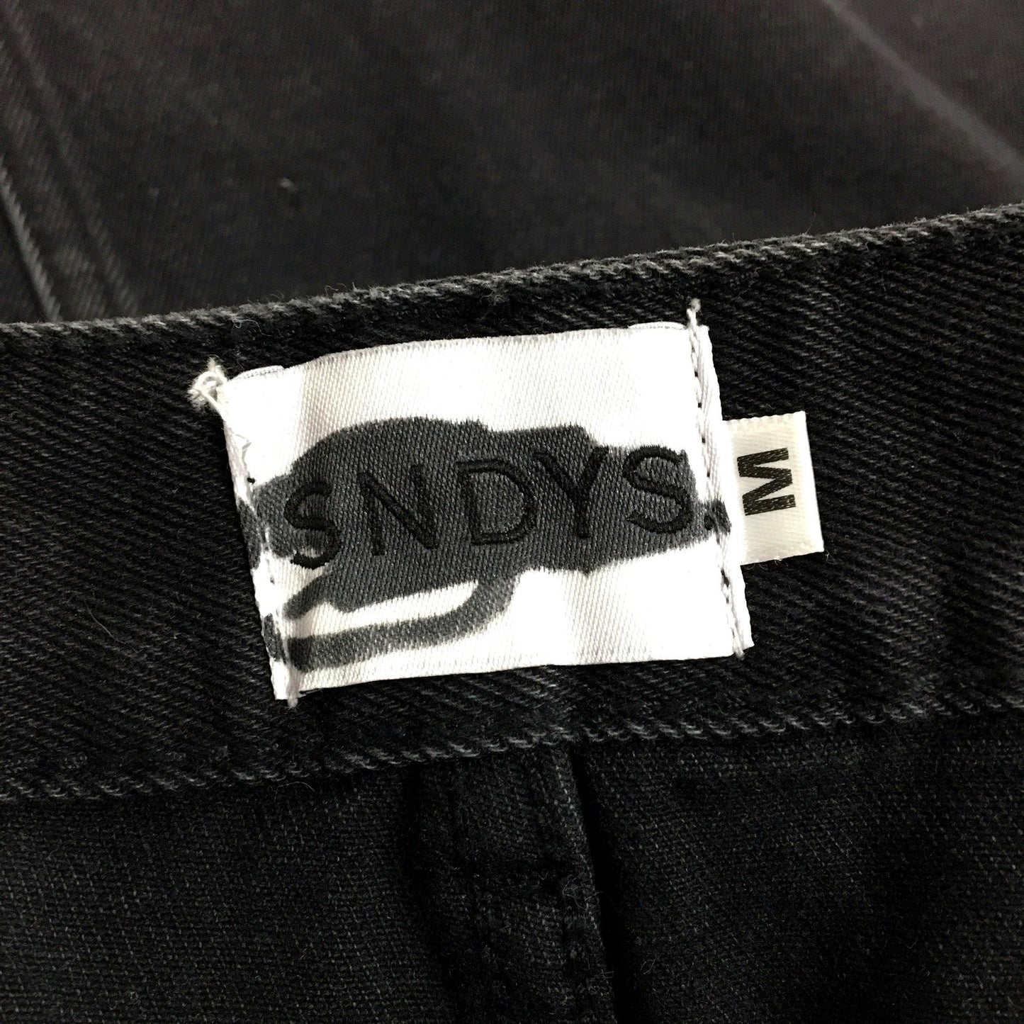 SNDYS Womens Denim Skirt Black Ripped Distressed Design Cotton Size M/10 NEW
